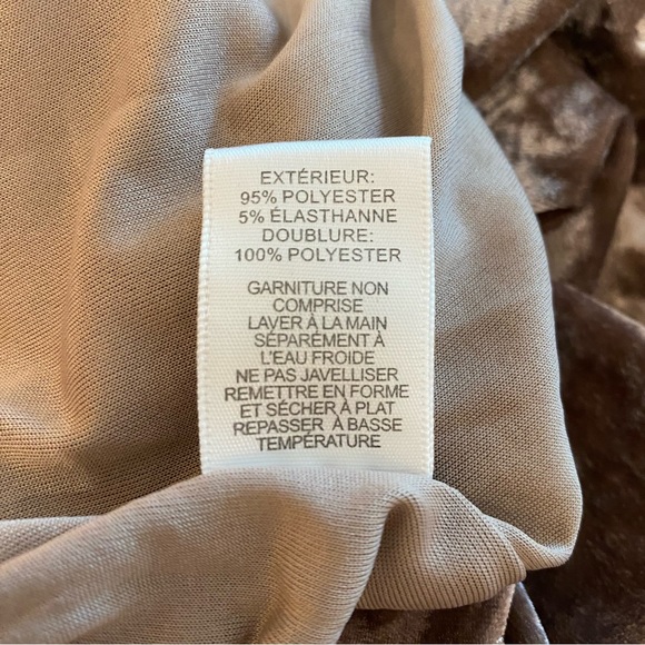 Design Lab Halter Dress, Crushed Velvet, A-line Style, Champagne Colour, (US S) - Picture 9 of 9